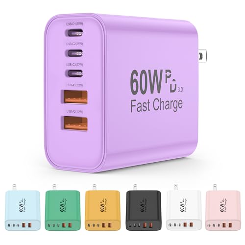 USB C Charger Block (Purple)