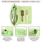 Hair Tools Travel Bag and Heat Resistant Mat (Apple Green)