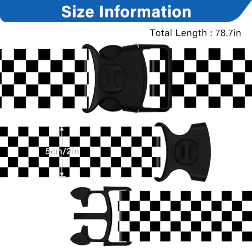 Luggage Straps for Suitcases (Black White)