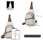Sling Bag Crossbody Bags (Beige With Brown)