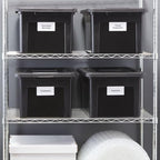Plastic File Box with Snap Lid (Black)
