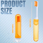 4 Pcs Travel Toothbrush Mini Foldable with Case (Honey Color)