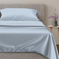 100% Egyptian Cotton Twin Size Sheet Set (Twin / 24 - Striped Light Blue)