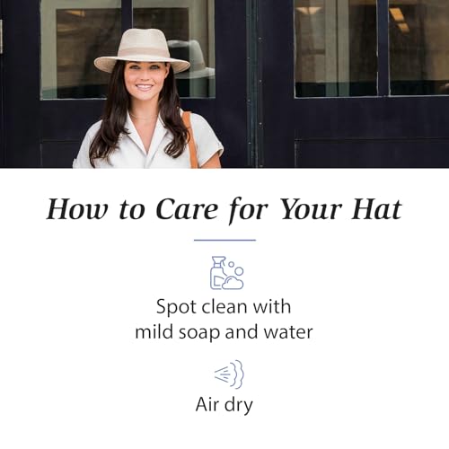 Wallaroo Charlie Fedora Petite (Small / Ivory/Dusty Blue)