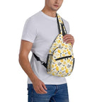 Sling Bag Lemon Watercolor Fruit Hiking Daypack Crossbody Shoulder Backpack Travel Chest Pack for Men Women (B0165)
