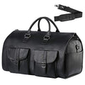 Carry On Garment Bag (black-2pockets-Leather)
