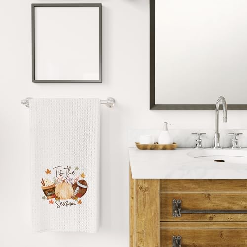 Fall Pumpkin Spice Coffee Football Dish Towels (Tis Season)