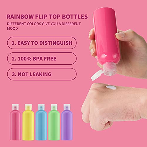 3.4 oz Travel Bottles for Toiletries (Multi-colored)