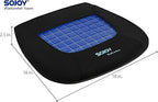 iGelComfort Gel Car Seat Cushion for Long Time Sitting Portable Bleacher Stadium Seat Cushion with Strap Memory Foam Cushion for Office (Black With Green Logo)