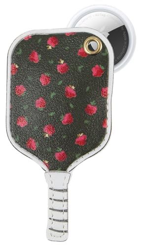 Keychain Case Compatible with Apple AirTags (Pickleball Raspberry)