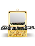 Makeup Box with Detachable Magnetic LED Mirror (Bling Gold / Small)