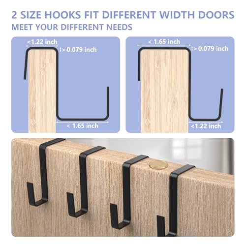 1 Pack 8 Shelves Over The Door Shoe Organizer (BLACK / 25+ Pairs)