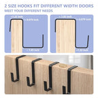 1 Pack 8 Shelves Over The Door Shoe Organizer (BLACK / 25+ Pairs)