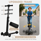Detachable Scooter Suitcase for Kids & Teens (Pink Owl / 22-inch)