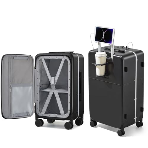 24 Inch Checked Luggage (Jet Black / 24 Inch)