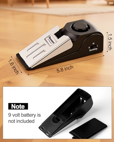 1 Pack Door Stop Alarm (1 Pack / Black)