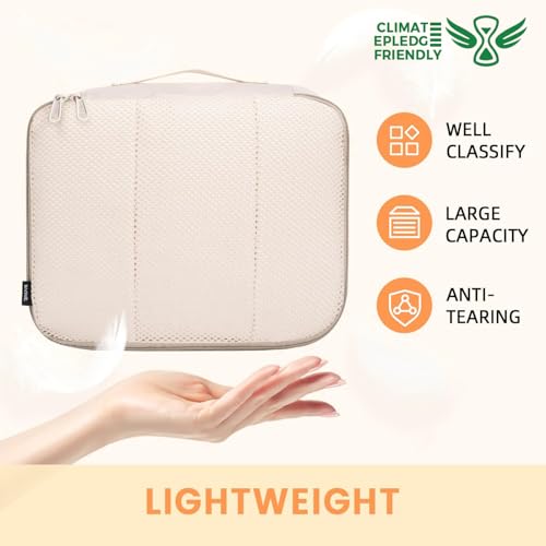 6 Set Packing Cubes Luggage Packing Organizers for Travel Accessories (Beige / 6 Set)