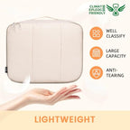 6 Set Packing Cubes Luggage Packing Organizers for Travel Accessories (Beige / 6 Set)