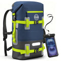 30L Waterproof Dry Backpack & Phone Case (Navy Blue/Black/Green / 30L)