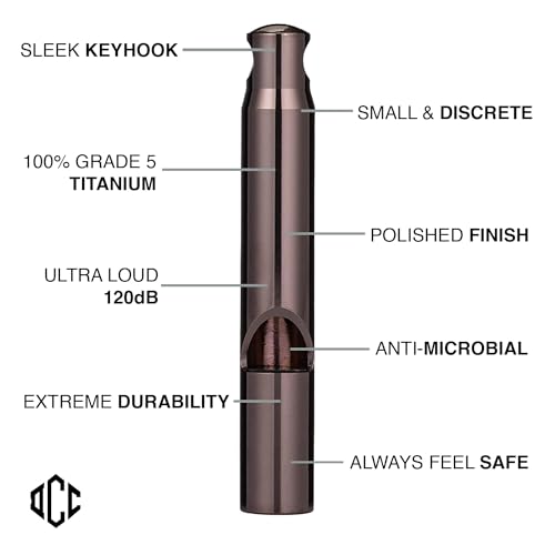 TiWhistle Titanium Emergency Whistle (Merlot)