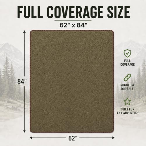 JMR Wool Camping Blanket 10 (Olive Green / 62x84 - 10 Pack)