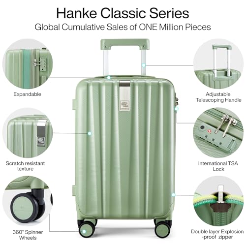Expandable Hard Shell Luggage Sets (2 Pc Set EXT (20/29) / Bamboo Green)
