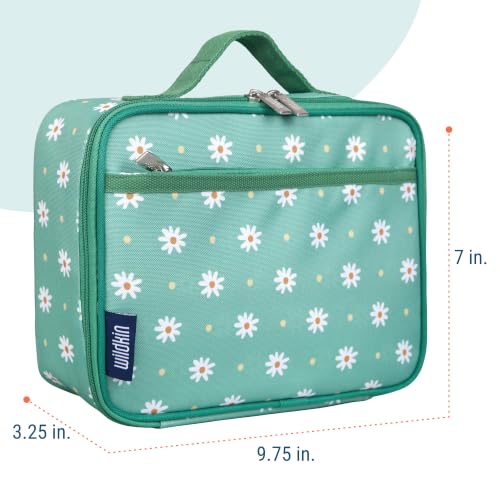 Insulated Lunch Box for Kids (9.75 x 7 x 3.25 inches / Daisy)