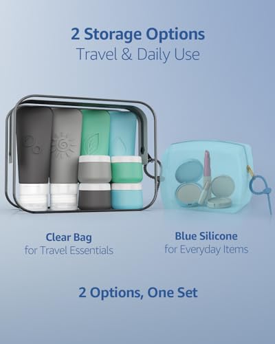 23 Pcs Travel Bottles for Toiletries (Blue-23PCS)