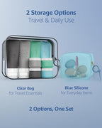 23 Pcs Travel Bottles for Toiletries (Blue-23PCS)
