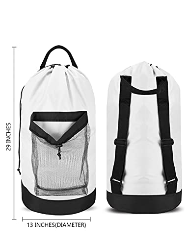Backpack Laundry Bag (White)