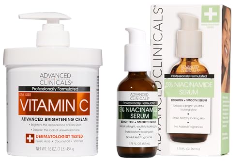 Brightening Vitamin C Cream + 5% Niacinamide Serum W (Vitamin C Cream + 5% Niacinimide Serum Set / 2 Piece Set)