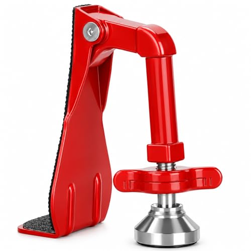 Portable Door Stopper Door Lock for Travel Anti Theft Door Blocker (Red)