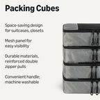 4 Piece Packing Cubes Travel Accessories Set (Gray / 4 x Small)