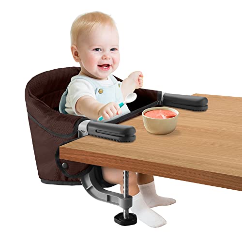 Hook On High Chair (Table Clamping Chair / Brown)