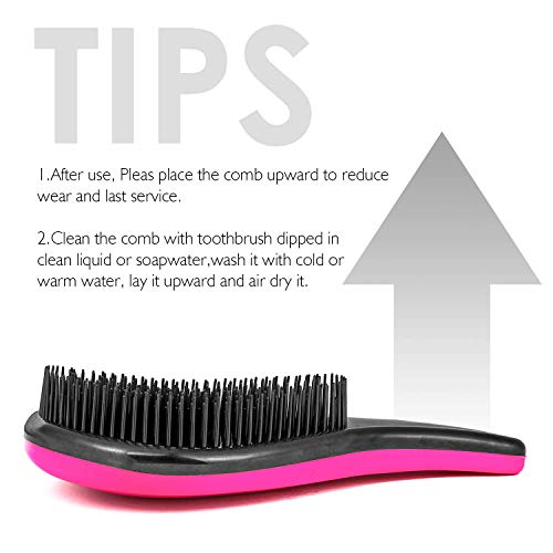 Detangling Hairbrush Detangler 2 Pack for Adults & Kids (2 Count (Pack of 1) / Prussian Blue & Lilac)