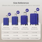 G Series Luggage set 4pcs (Royal Blue / 4-Piece Set (16/20/24/28in))