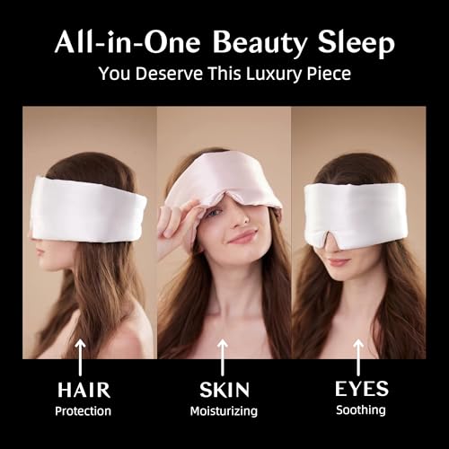 Silk Sleep Mask for Women and Men (Black)