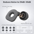 2 Pairs of Earplugs for Sleeping (Grey)