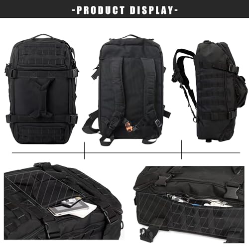 Gym Bag for Men Duffle Bags Backpack (45l / Black)