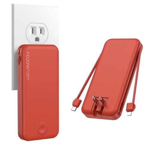 Portable Charger 10000mAh Fast Charging w (Red)