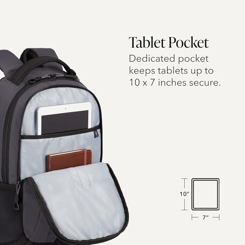 Cecil 18 Inch Laptop Backpack Fits 16 (18-Inch / Dark Grey/Black)