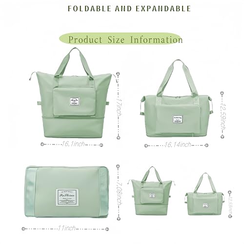 Large Capacity Foldable Travel Bag (Light Green)