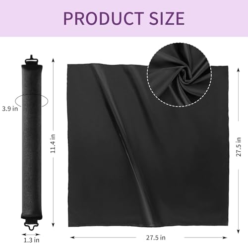 Heatless Curls Overnight Hair Curlers (Black(Pack of 4))