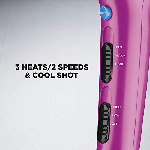 Hair Dryer with Diffuser and Concentrator (Pink / 3 Piece Set)