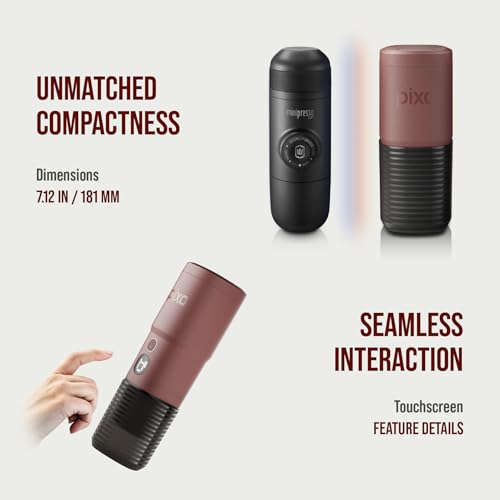 Pixapresso Espresso Machine Electric & Portable (Tuscan Red)