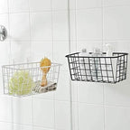 2 Set Hanging Wall Basket Organizer Over the Cabinet Door Wire Baskets - Image 6