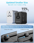 Pro” Universal Travel Adapter 3 USB (3C+2A 45W / Black)