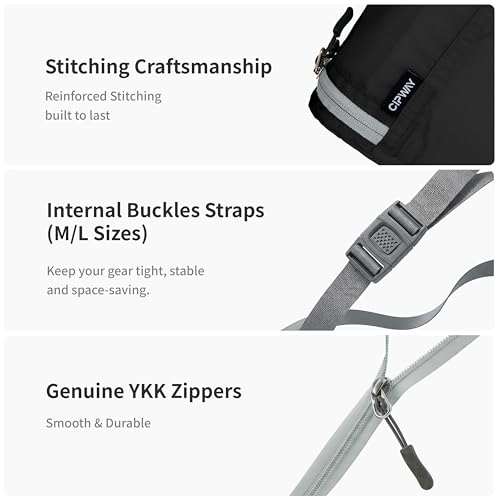 Packing Cubes for Travel 5 Set Black (Black / 5PCS)