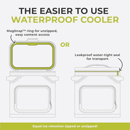 Magnetic Leak Proof 36 Can Soft Cooler with Waterproof Zipper (Shadow Gray / 36 Can)