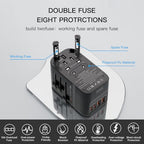 Universal Travel Adapter (2 USB A+1 USB C(PD100W)+2 USB C(PD20W)(Standard) / Black)